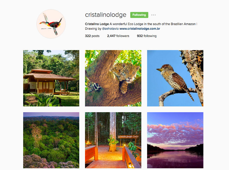 Cristalino Lodge Instagram For Tourism Marketing