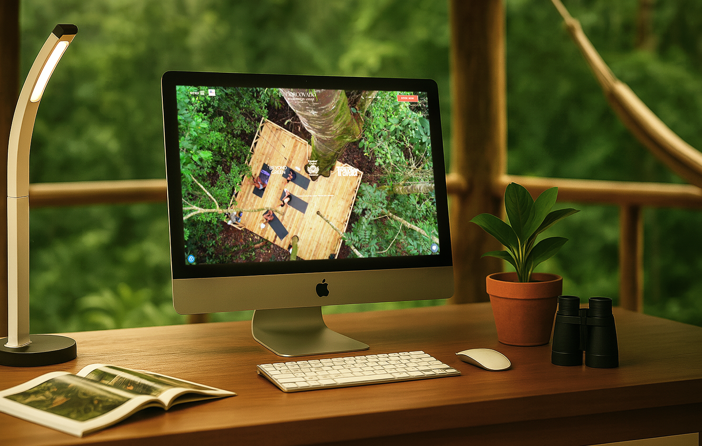 mockup of lamangata website