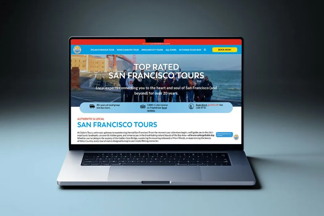 mockup of lamangata website