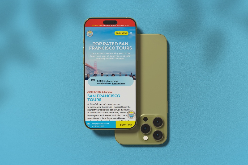 mockup of lamangata website