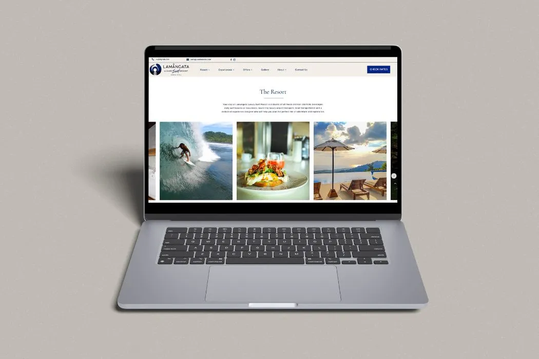 mockup of lamangata website