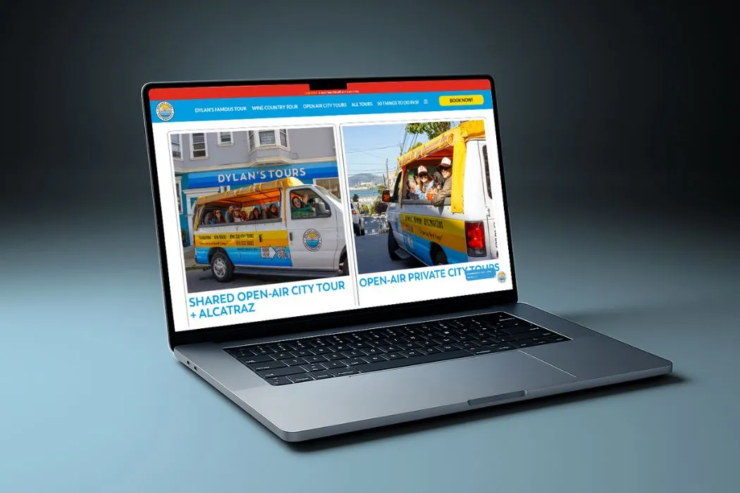 mockup of lamangata website