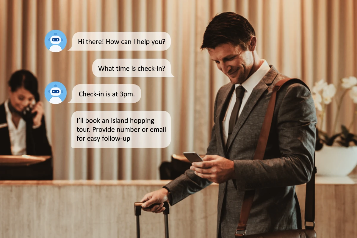 Chatbot hotel booking travel customer service