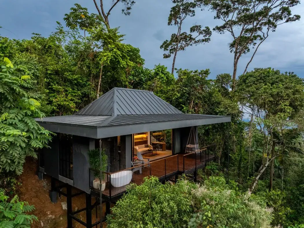 Rancho Pacifico infinity pool overlooking the rainforest